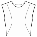 Блузка Выкройки для шитья - Рельефный шов полочки от плеча к боковому шву по талии
