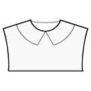 Top Patrones de costura - Collar Peter Pan ancho con esquinas rectas