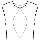 Платье Выкройки для шитья - Рельефный шов полочки от центра горловины к центру талии