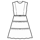 Vestido Patrones de costura - Falda de 3 niveles