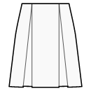 Falda Patrones de costura - Falda en A con pliegues dobles