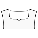 ドレス 縫製パターン - ホースシューハートネックライン