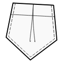 Dress Sewing Patterns - 5-corner pocket with central pleat