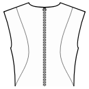 Robe Patrons de couture - Découpes princesses de dos: épaule / côté de la taille