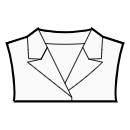 ブラウス 縫製パターン - 形をした襟付きのジャケットスタイルの襟