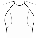 ブラウス 縫製パターン - プリンセスシーム：肩からサイドシームまで