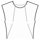 ドレス 縫製パターン - 首と腰のダーツ