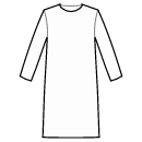 Kleid Schnittmuster - Tunikakleid (keine Abnäher, gerade Seitennähte)