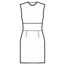 Dress Sewing Patterns - Dress with high waist inset