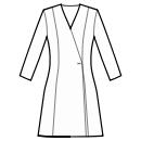 Vestido Patrones de costura - Sin costura en la cintura, falda de 6 paneles