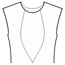 ドレス 縫製パターン - プリンセスシーム：首-ウエスト