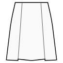 ドレス 縫製パターン - 2プリーツのAラインスカート
