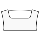 Dress Sewing Patterns - Boat square neckline with rounded corners