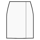 Vestido Patrones de costura - Falda recta con efecto cruzado