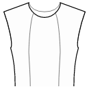 Блузка Выкройки для шитья - Рельефный шов полочки от горловины к талии
