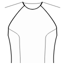 ドレス 縫製パターン - プリンセスシーム：アームホール-ウエスト