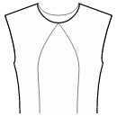 Dress Sewing Patterns - Princess front seam: neck center to waist