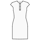 Платье Выкройки для шитья - Втачная планка-поло с пуговицами