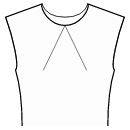 Vestido Patrones de costura - Pinzas delanteras: centro del escote