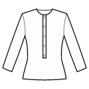Top Patrones de costura - Cierre de botones de escote a cintura