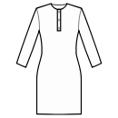 Платье Выкройки для шитья - Втачная планка-поло с пуговицами