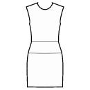 Dress Sewing Patterns - Straight skirt with round yoke