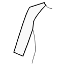连衣裙 缝纫花样 - 2 接缝 3/4 长度插肩袖