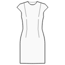 ドレス 縫製パターン - ウエストの縫い目なしのドレス