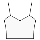 ドレス 縫製パターン - V字型の上端