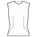 ドレス 縫製パターン - 幾何学的なダーツ