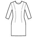 Платье Выкройки для шитья - Платье неотрезное по линии талии