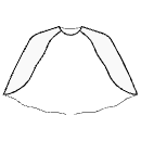 Kleid Schnittmuster - Cape vom oberen Ausschnitt