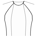 Блузка Выкройки для шитья - Рельефные швы полочки: от горловины к талии