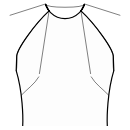 衬衫 缝纫花样 - 前法式和颈部飞镖
