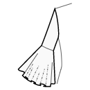 Kleid Schnittmuster - Langarm mit rundem Volant