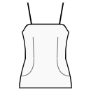 连衣裙 缝纫花样 - 弯曲的法式前镖