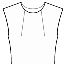 ドレス 縫製パターン - フロントネックダーツ