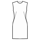 ドレス 縫製パターン - フレンチダーツ
