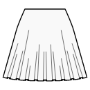 ドレス 縫製パターン - 1/3サークルスカート
