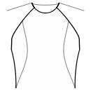 Блузка Выкройки для шитья - Рельефные швы полочки: от плеча к боковому шву по талии
