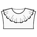 ドレス 縫製パターン - ワイドフラウンスカラー