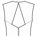Top Sewing Patterns - Back with slanted yoke and opening
