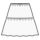ドレス 縫製パターン - 2段スカート