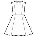 ドレス 縫製パターン - ハイウエストハーフサークルパネルスカート