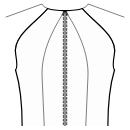 Dress Sewing Patterns - Back princess seam: neck center to waist