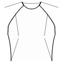 Блузка Выкройки для шитья - Вытачки полочки - в плечо и боковой шов по талии