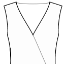 ドレス 縫製パターン - 快適なネックラインのローカットラップ
