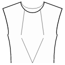 Kleid Schnittmuster - Abnäher am Ausschnitt und Taillenmitte