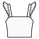 Kleid Schnittmuster - Träger mit gebogener Raffung