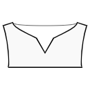 ドレス 縫製パターン - ウィングスプレッドネックライン